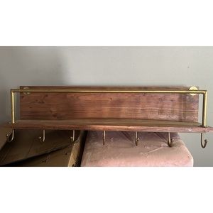 wooden coat hanger, hooks 7. brand new, never hung up.